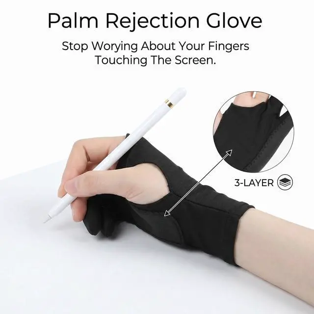 Alt view image 5 of 7 - 4 Pcs Digital Drawing Glove,Drawing Tablet Glove