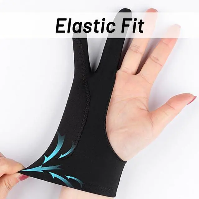 Alt view image 3 of 7 - 4 Pack Drawing Gloves - Two Fingers Digital Artist Glove - Soft for Graphic Drawing Tablets and Paper Sketching (Small x 4)