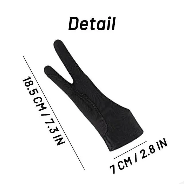 Alt view image 7 of 7 - 4 Pack Drawing Gloves - Two Fingers Digital Artist Glove - Soft for Graphic Drawing Tablets and Paper Sketching (Small x 4)