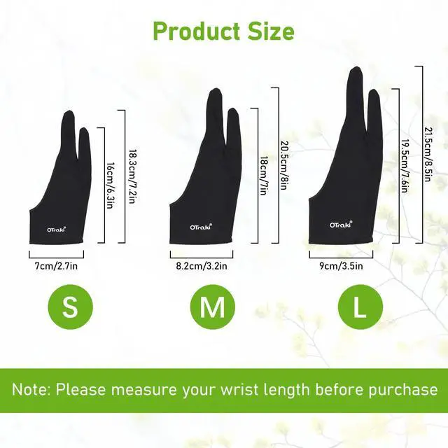 Alt view image 7 of 7 - Drawing Glove 4 Pack Artist Gloves Digital Art Free Size with Two Fingers Tablet Right Hand for Graphics Pad Painting Good for Right or Left Hand - 2.95 x 7.87 inch