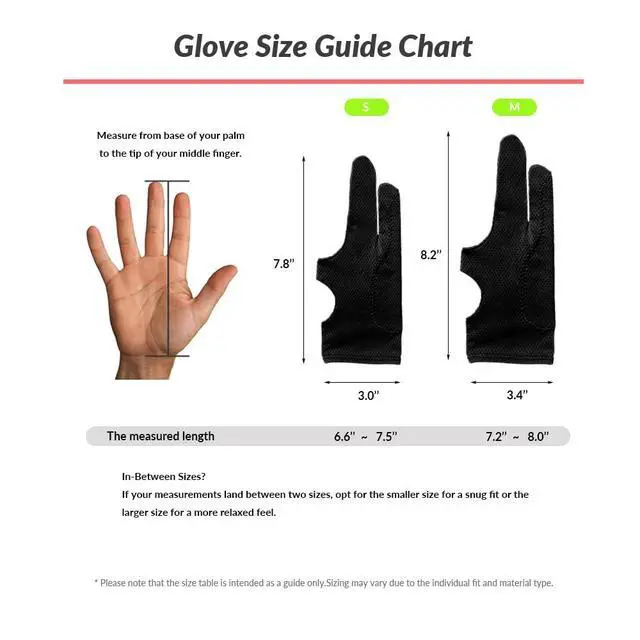Alt view image 2 of 7 - Breathable Drawing Glove, Digital Art Glove for Graphic Tablet, 3-Layer Palm Rejection for Graphic Tablet, Artist Gloves with Two Fingers for iPad(Black,S)