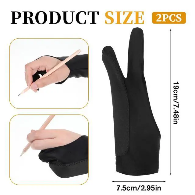 Alt view image 2 of 7 - 2Pcs Digital Drawing Glove, Drawing Glove Palm Rejection