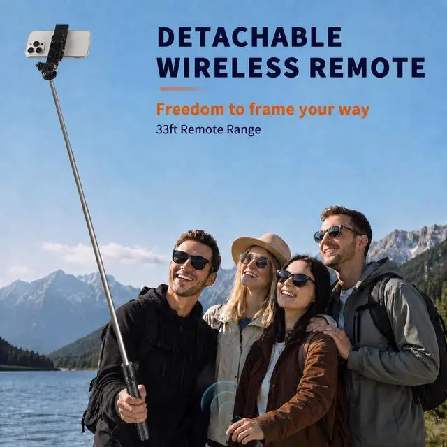 Alt view image 4 of 7 - 74" Selfie Stick Phone Tripod for iPhone Android Pockte3/4 Insta360 Camera
