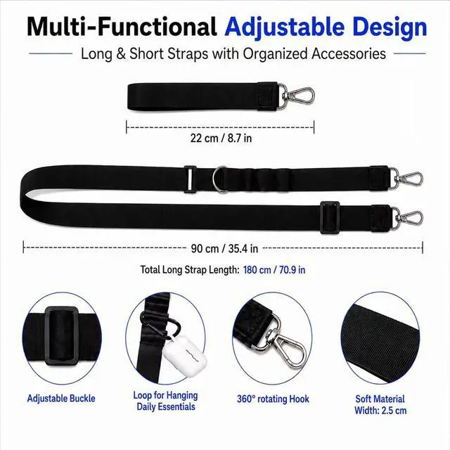 Alt view image 2 of 7 - 2Pack Crossbody Cell Phone Lanyards & Wrist Straps