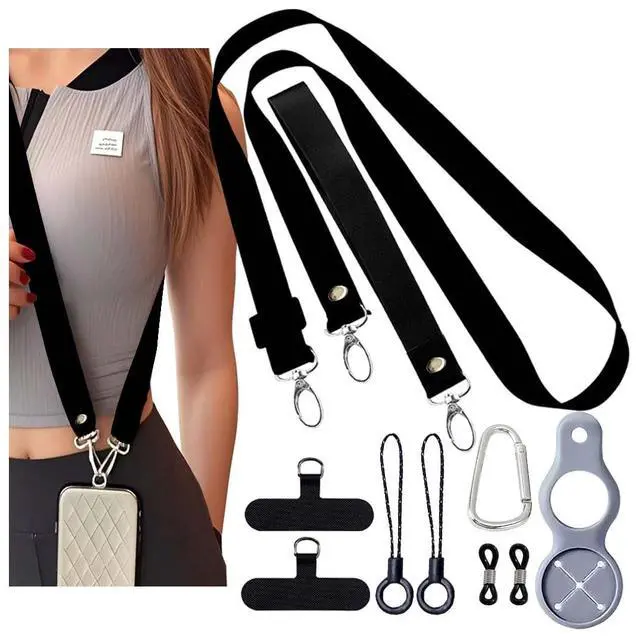 Alt view image 2 of 7 - Phone Lanyard 2 Pack, 1 Pcs Adjustable Neck Strap