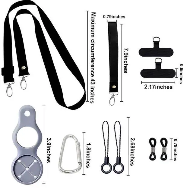 Alt view image 4 of 7 - Phone Lanyard 2 Pack, 1 Pcs Adjustable Neck Strap