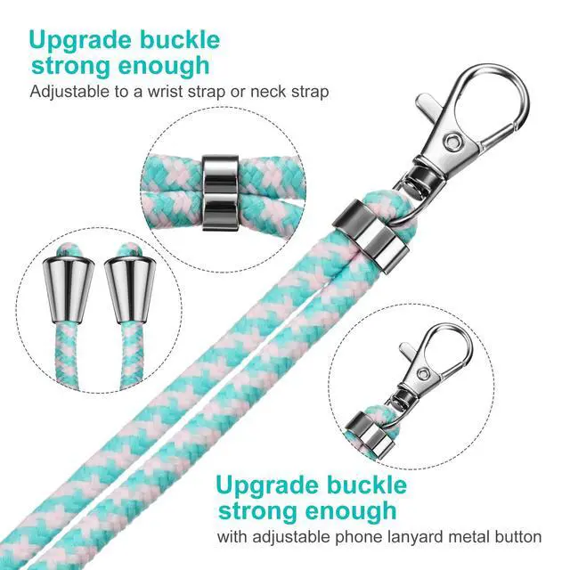 Alt view image 3 of 7 - 4 Pcs Phone Lanyard Crossbody Phone Strap Universal Cellphone Neck Lanyard with Patch for Women, Anti Theft(Bright Color Series)