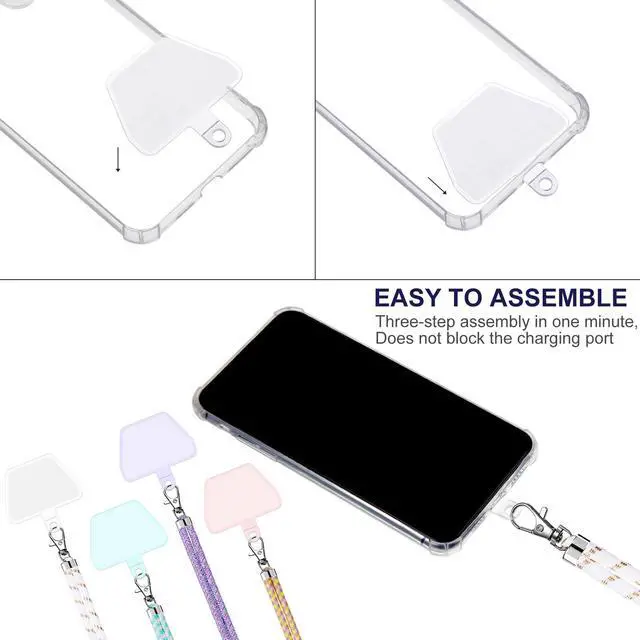 Alt view image 4 of 7 - 4 Pcs Phone Lanyard Crossbody Phone Strap Universal Cellphone Neck Lanyard with Patch for Women, Anti Theft(Bright Color Series)
