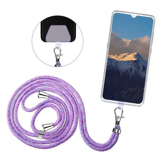 Alt view image 6 of 7 - 4 Pcs Phone Lanyard Crossbody Phone Strap Universal Cellphone Neck Lanyard with Patch for Women, Anti Theft(Bright Color Series)