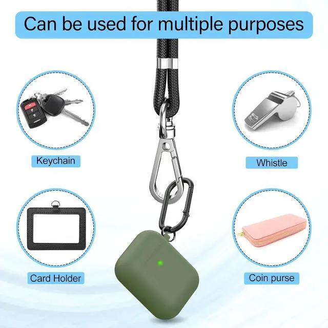 Alt view image 5 of 7 - Cell Phone Lanyard, Crossbody Phone Lanyard 1 Pack Adjustable Neck Strap and 1 Pcs Phone Wrist Strap with 2x Phone Tether Patches for Most Smartphones-Black