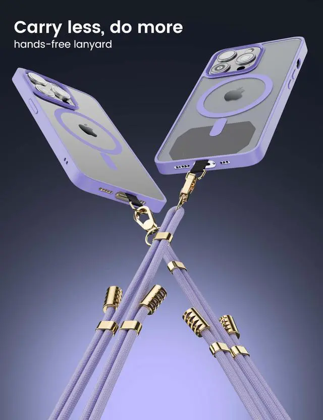 Alt view image 2 of 6 - 4 Sets Purple Adjustable Crossbod Cell Phone Lanyard