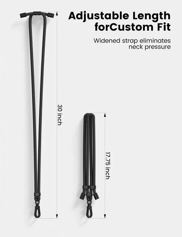 Alt view image 7 of 7 - Phone Lanyard 2 Pack-2× Adjustable Neck Strap,4× Tether Tabs