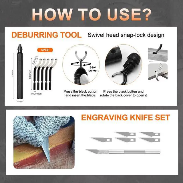 Alt view image 3 of 6 - 56Pcs 3D Printer Tool Kit & Accessories for All FDM/SLA Printers, Includes Nozzle Cleaning Kit, Scraper, Deburring Tool, Files, Brushes - Complete Starter Kit with Case