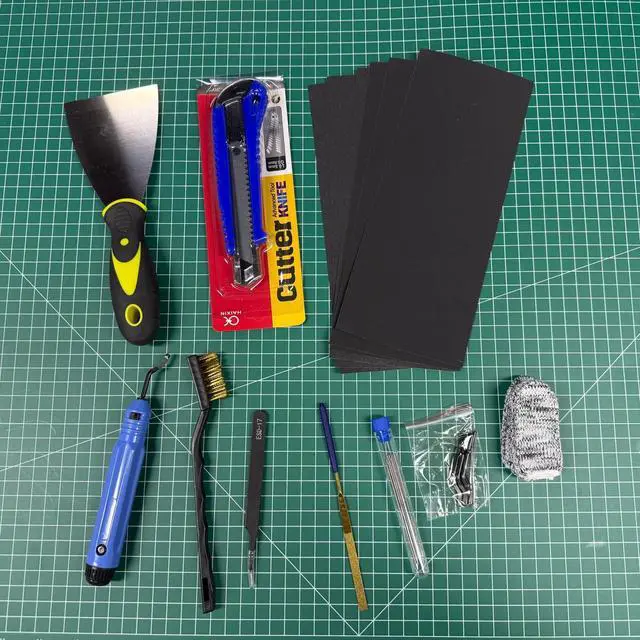 Alt view image 7 of 7 - 26 PCS 3D Printer Tools Kit for All FDM/SLA Printers with Nozzle Cleaner, Scraper, Brushes,Deburring Tool,Sandpaper
