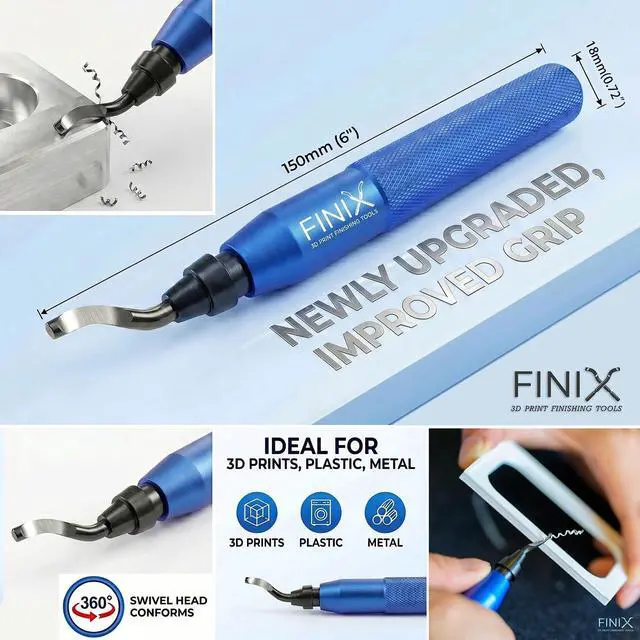 Alt view image 2 of 7 - Deburring Tool 3D Printing Kit 19-Pcs for Resin, Metal with Improved