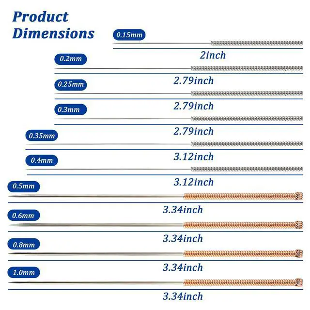 Alt view image 2 of 7 - 10PCS 3D Printer Nozzle Cleaning Needles, 10Size Stainless Steel