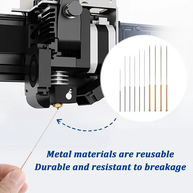 Alt view image 4 of 7 - 10PCS 3D Printer Nozzle Cleaning Needles, 10Size Stainless Steel