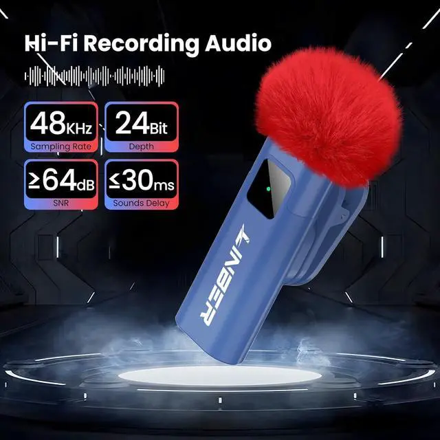 Alt view image 4 of 7 - Wireless Lavalier Microphone for iPhone, Noise Cancelling