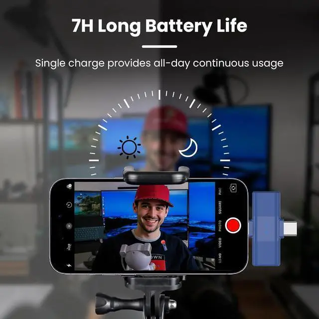 Alt view image 6 of 7 - Wireless Lavalier Microphone for iPhone, Noise Cancelling