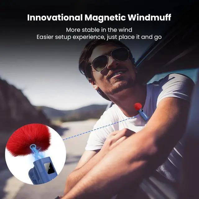 Alt view image 7 of 7 - Wireless Lavalier Microphone for iPhone, Noise Cancelling