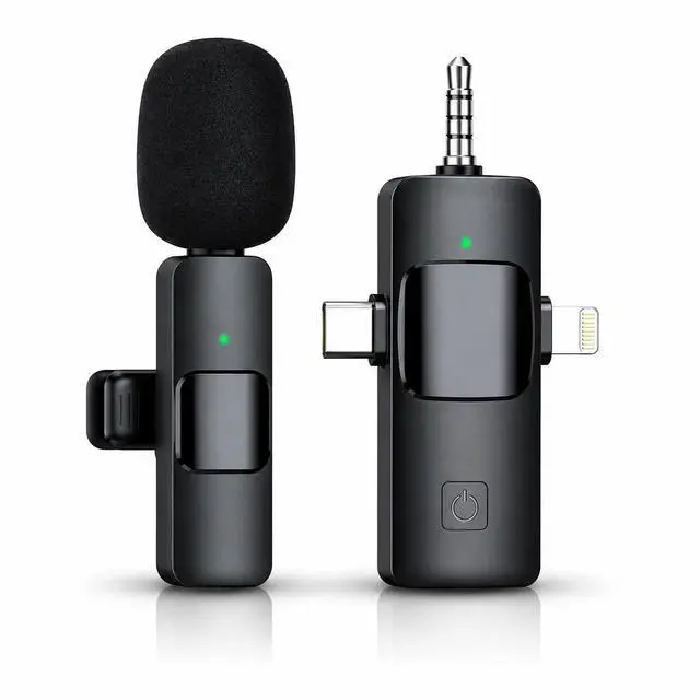 Main image of 3 in 1 Wireless Lavalier Microphone for iPhone, iPad, Android, Camera,12-Hour Battery, mini Noise Reduction Recording Mic 2.4G Ultra-Low Delay, Microphone for Vlog/ TikTok/YouTube Live Stream( 1 Mic)