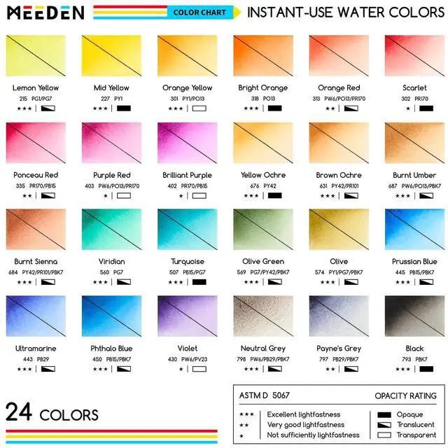 Alt view image 4 of 7 - Watercolor Paint Set - 24 Colors Painting Supplies with 10 Watercolor Papers & Brush, Portable Art Paint Kit Perfect as Travel Set for Outdoor Artist