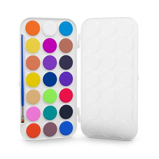 Alt view image 5 of 7 - Watercolor Painting, Drawing & Art Supplies Set | Includes 21 Watercolor Palette, 30 Sheets & 3 Water Brush Pens in Assorted Sizes | Ideal for Home, School Art Projects & Bedroom Decoration