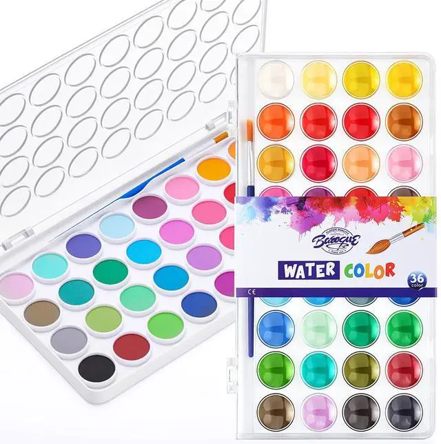 Main image of Gifts Bulk Watercolor Paint Washable Watercolor Paint Kits Palette and Brushes Portable Water Color Supplies for Adults, Beginners Artists Graduation Gift(1 Pack,36 Colors)