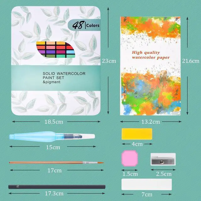 Alt view image 2 of 6 - Stocking Stuffers Birthday Valentines Day Gifts Watercolors Paint Set