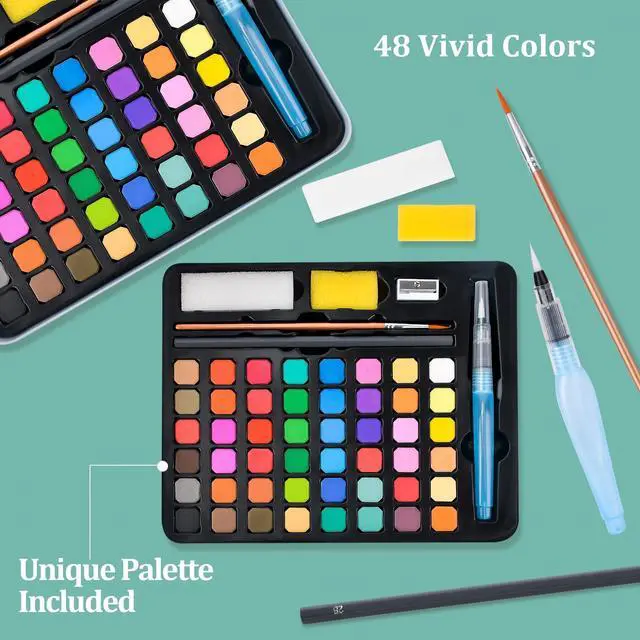 Alt view image 4 of 6 - Stocking Stuffers Birthday Valentines Day Gifts Watercolors Paint Set