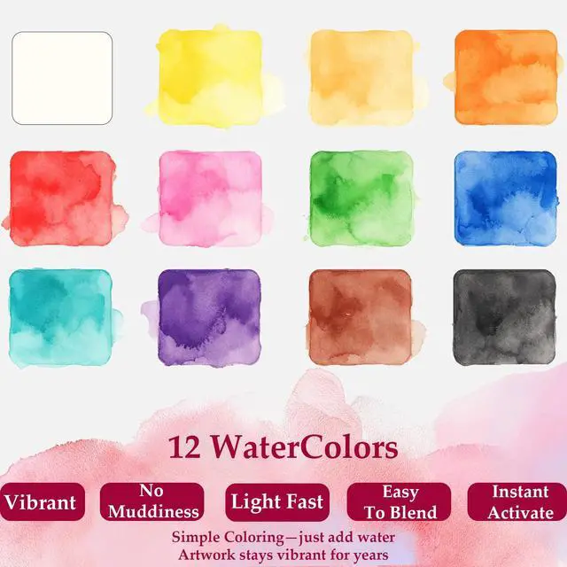 Alt view image 4 of 7 - 2-Pack Beginner Watercolor Workbooks