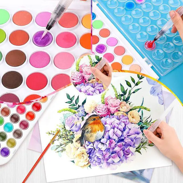 Alt view image 4 of 7 - 48 Colors Watercolor Paint Set for Kids Adults Artist Painting