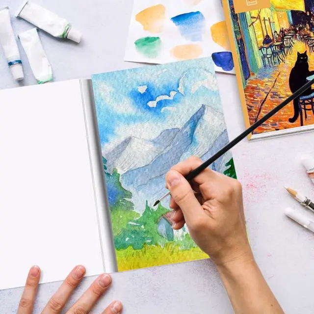 Alt view image 6 of 7 - Watercolor Paper Pad, 8.5 x5.5 in 140lb/300gsm, 30 Sheets, Cold Press Acid-Free, Artist Grade Water Color Art Drawing Painting Paper, Drawing Art Supplies for Adults, Teens, Kids