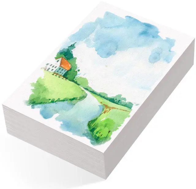 Main image of 80 Sheets Watercolor Paper, 2.5 x 3.5 in, 110 Lb/230 GSM, Cold Press