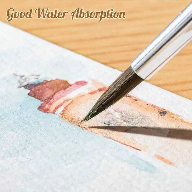 Alt view image 4 of 7 - 80 Sheets Watercolor Paper, 2.5 x 3.5 in, 110 Lb/230 GSM, Cold Press