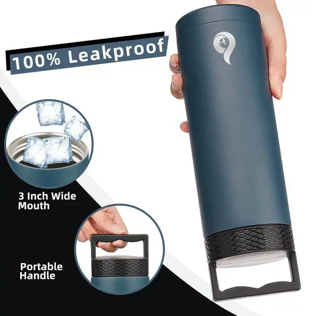 Alt view image 4 of 6 - 18oz Insulated Water Bottle Stainless Steel Water Bottle with Handle