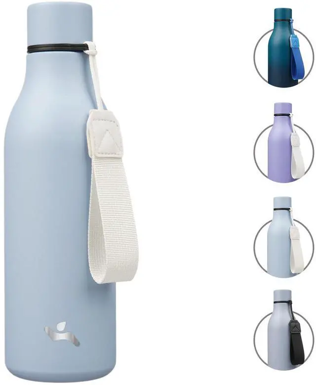 Main image of 18 oz Insulated Stainless Steel Metal Water Bottle with Strap
