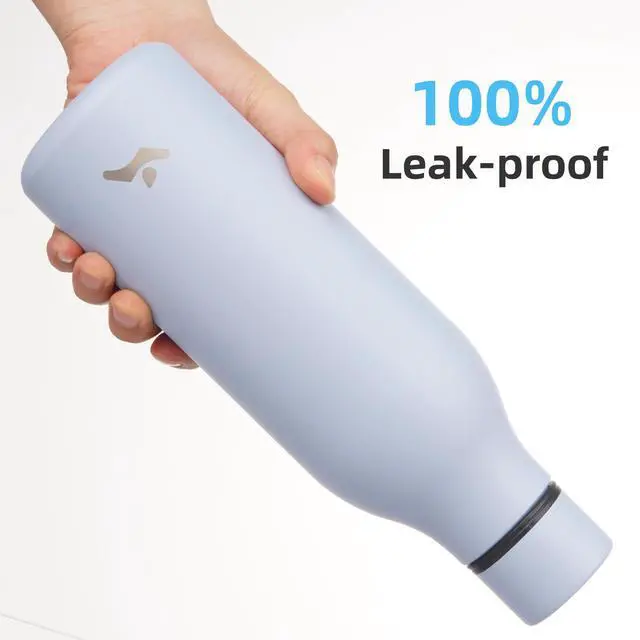Alt view image 5 of 7 - 18 oz Insulated Stainless Steel Metal Water Bottle with Strap