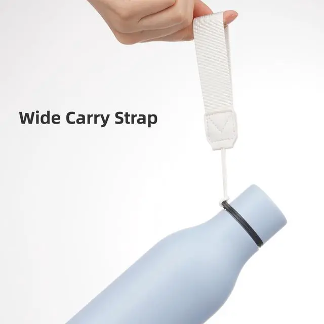 Alt view image 4 of 7 - 18 oz Insulated Stainless Steel Metal Water Bottle with Strap