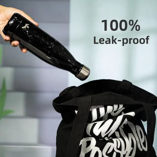 Alt view image 5 of 7 - 25 oz Insulated Stainless Steel Water Bottle, Midnight Black