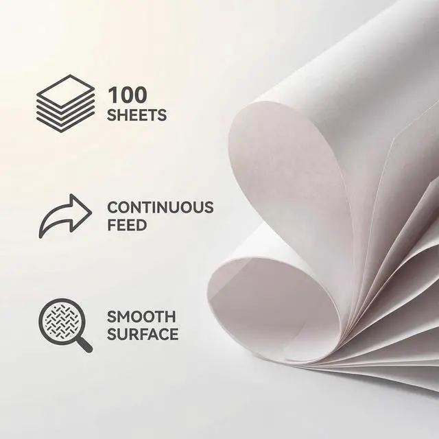 Alt view image 3 of 7 - 100 Sheets Thermal Printer Paper 8.27 x 11.69 Inch, Inkless Printer Paper
