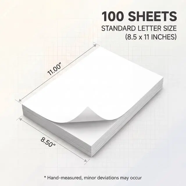 Alt view image 2 of 7 - 100 Sheets Thermal Printer Paper 8.27 x 11.69 Inch, Inkless Printer Paper