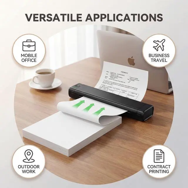 Alt view image 5 of 7 - 100 Sheets Thermal Printer Paper 8.27 x 11.69 Inch, Inkless Printer Paper