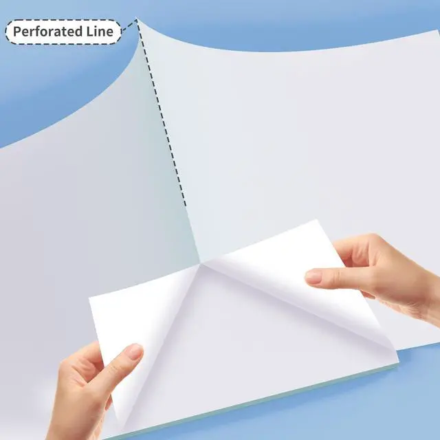 Alt view image 7 of 7 - Continuous Thermal Printer Paper 8.5" x 11" US Letter Size - High-Efficiency Durable Printing for Home Work, Printing Contract, Compatible with Most Thermal Printers (100 Sheets/Continuous Folding)