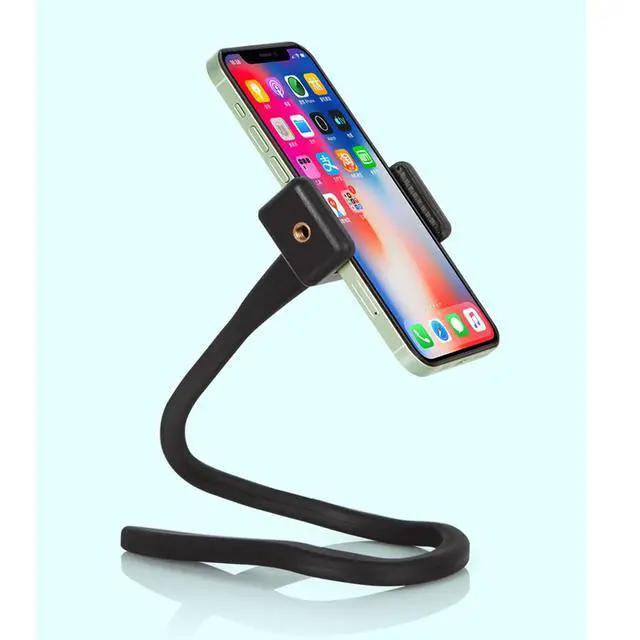 Alt view image 4 of 6 - Microphone Holder Cell Phone Holder Adjustable Gooseneck Smartphone Holder for iPhone16/15/14/13/12 Pro Max and Samsung Galaxy All Smartphones Universal Guitar Playing Live Gig Cell Phone Clip Holder