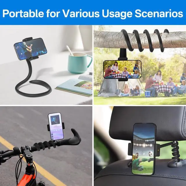 Alt view image 7 of 7 - Universal Mic Stand Phone Holder for Microphone Stand Fits Most 3.5" - 7.5" Smartphones - Flexible Cell Phone Holder for Mic Stand, Drum Stand Phone Mount, Music Stand Phone Holders for Any Poles