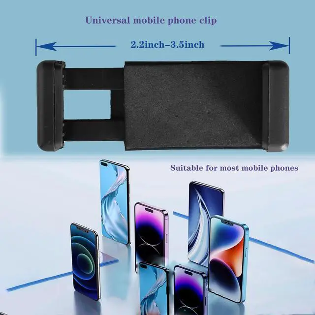 Alt view image 5 of 6 - Clamp Phone Mount Mic Stand Phone Holder,Adjustable Phone Holder For Microphone Stand Music Drum,with Clip for iPhone 15 for Samsung Galaxy any Smart Phone