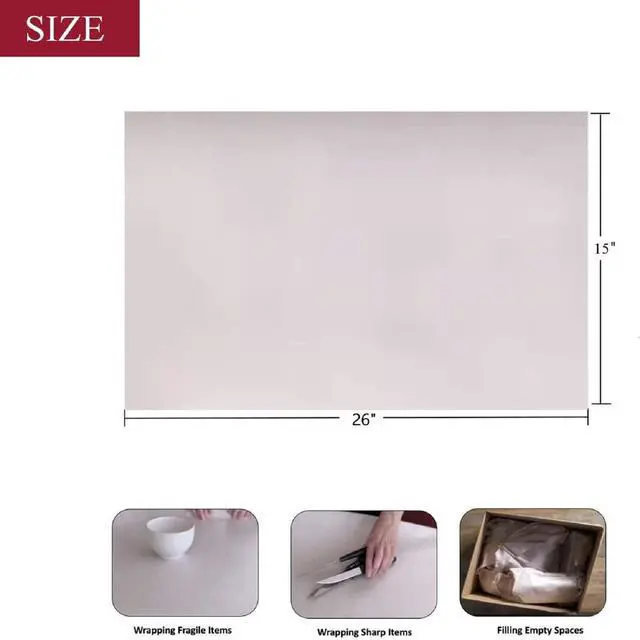 Alt view image 2 of 7 - 70 Sheets Newsprint Packing Paper Sheets for Moving, Shipping, Box Filler, Wrapping and Protecting Fragile Items 1.8 Lbs (26 x 15)