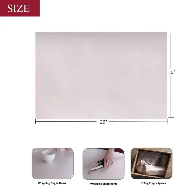 Alt view image 2 of 6 - Newsprint Packing Paper Sheets for Moving, Shipping, Box Filler, Wrapping and Protecting Fragile Items 2.6 Lbs (100 Sheets, 26 x 15)