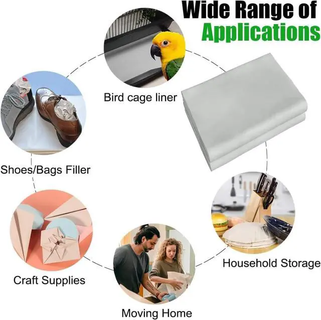 Alt view image 5 of 6 - Newsprint Packing Paper Sheets for Moving, Shipping, Box Filler, Wrapping and Protecting Fragile Items 2.6 Lbs (100 Sheets, 26 x 15)